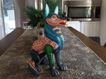 Wolf Alebrije Art, Mexican Wood Carving Home Decor, Handmade Animal Sculpture & Mexican Folk Art, Wolf Alebrije