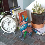 Wolf Alebrije Art, Mexican Wood Carving Home Decor, Handmade Animal Sculpture & Mexican Folk Art, Wolf Alebrije