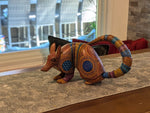 Armadillo Alebrije is Genuine Mexican Folk Art | Vibrant Handcraftsmanship on this Oaxacan Wood Carving is Superb, Collectible Home Decor