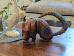 Armadillo Alebrije is Genuine Mexican Folk Art | Vibrant Handcraftsmanship on this Oaxacan Wood Carving is Superb, Collectible Home Decor