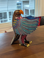 Handcrafted Oaxacan Alebrije Eagle Figurine | Hand Painted Mexican Folk Art  |  Copal Wood Carving Sculpture