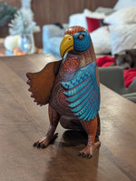Hand-Carved Alebrije Eagle Statue | Hand-Painted Oaxacan Wood Bird Sculpture