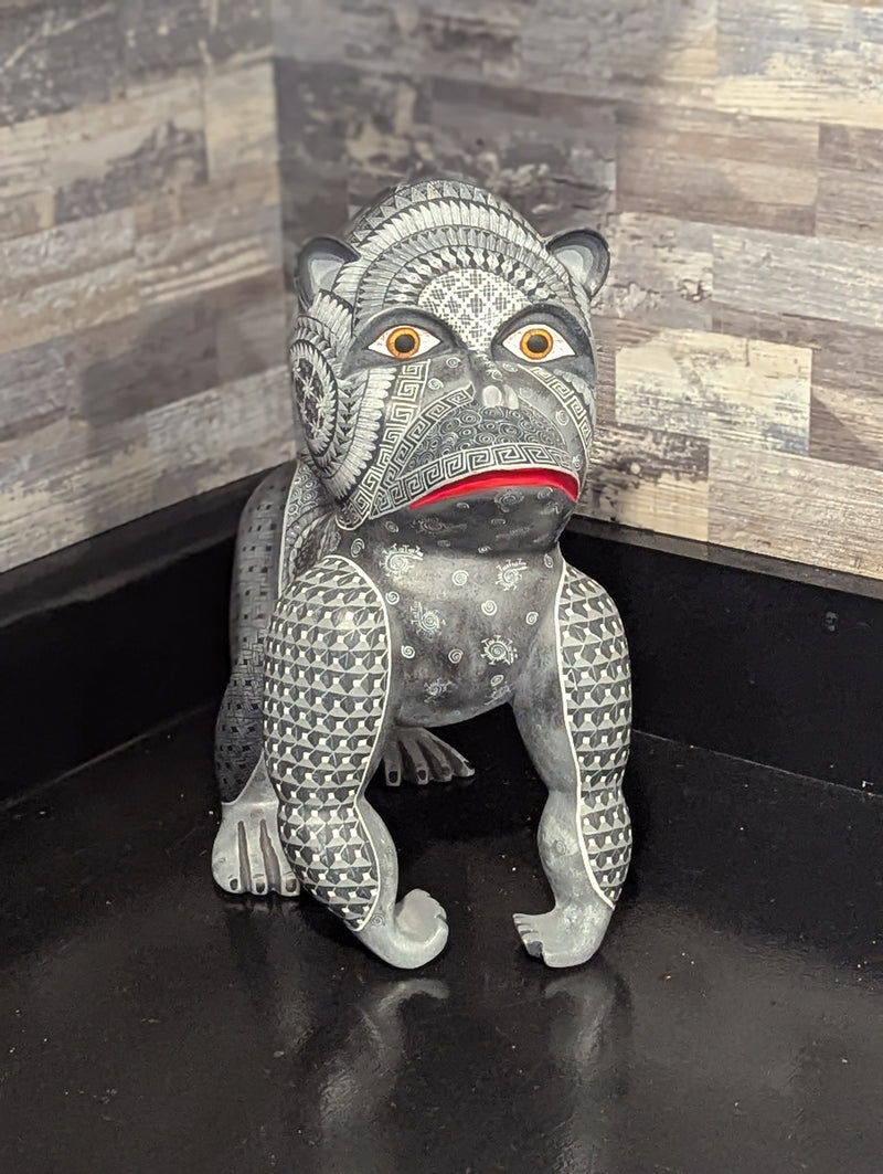 Handmade Oaxacan Alebrije Gorilla Figurine | Hand Painted Mexican Folk Art | Copal Wood Carving Sculpture
