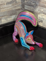 Handmade Oaxacan Alebrije Skunk Figurine | Hand-Carved & Hand Painted Mexican Folk Art Wood Animal Decor
