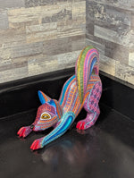 Handmade Oaxacan Alebrije Skunk Figurine | Hand-Carved & Hand Painted Mexican Folk Art Wood Animal Decor