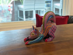 Handmade Oaxacan Alebrije Skunk Figurine | Hand-Carved & Hand Painted Mexican Folk Art Wood Animal Decor