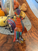 Hand-Carved Alebrije Rooster Figurine |  Hand Painted Mexican Folk Art  | Vibrant Oaxacan Wood Carving