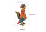 Hand-Carved Alebrije Rooster Figurine |  Hand Painted Mexican Folk Art  | Vibrant Oaxacan Wood Carving