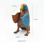 Hand-Carved Alebrije Eagle Statue | Hand-Painted Oaxacan Wood Bird Sculpture