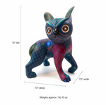 Handmade Oaxacan Alebrije Owl Figurine Fusion | Hand Painted Mexican Folk Art | Copal Wood Carving Sculpture