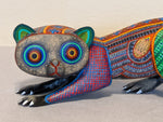 Alebrije Weasel, Oaxaca, Mexican Folk Art, Handmade Home Decor, Original Wood Sculpture, Carved Animals, Unique Gifts, Weasel Statue