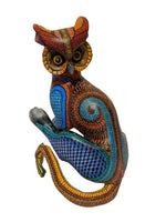 Alebrije Owl Figurine, Handmade Home Decor, Fine Folk Art of Oaxaca Mexico, Original Wood Sculpture, Carved Animal, Unique Gifts, Owl Statue