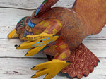 Rooster Alebrije Figurine, Handmade Home Decor, Oaxaca Mexico Folk Art, Original Wood Sculpture, Carved Animal, Unique Gifts, Rooster Statue