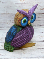 Owl Alebrije Figurine, Handmade Home Decor, Folk Art from Oaxaca Mexico, Original Wood Sculpture, Carved Animals, Unique Owl Statue Gift