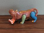 Hippo Alebrije Figurine, Handmade Home Decor, Folk Art from Oaxaca Mexico, Original Wood Sculpture, Carved Animals, Unique Hippo Statue Gift