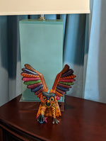 Owl Alebrije, Oaxaca Mexico Folk Art, Handmade Home Decor, Original Wood Sculpture, Carved Animal, Unique Gift, Genuine Original