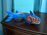 Shark Alebrije Figurine, Handmade Home Decor, Oaxaca Mexico FolkArt, Original Wood Sculpture, Carved Animal, Unique Gift, Shark Statue