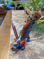 Dragon Fusion Alebrije, Artesania Mexicana, Oaxacan Art, Animal Wood Carving, Mexican Alebrije Gift Idea, Handmade Dragon Alebrije