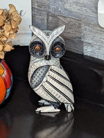 Snow Owl Alebrije, Artesania Mexicana, Oaxacan Art, Animal Wood Carving, Mexican Alebrije Gift Idea, Handmade Owl Alebrije