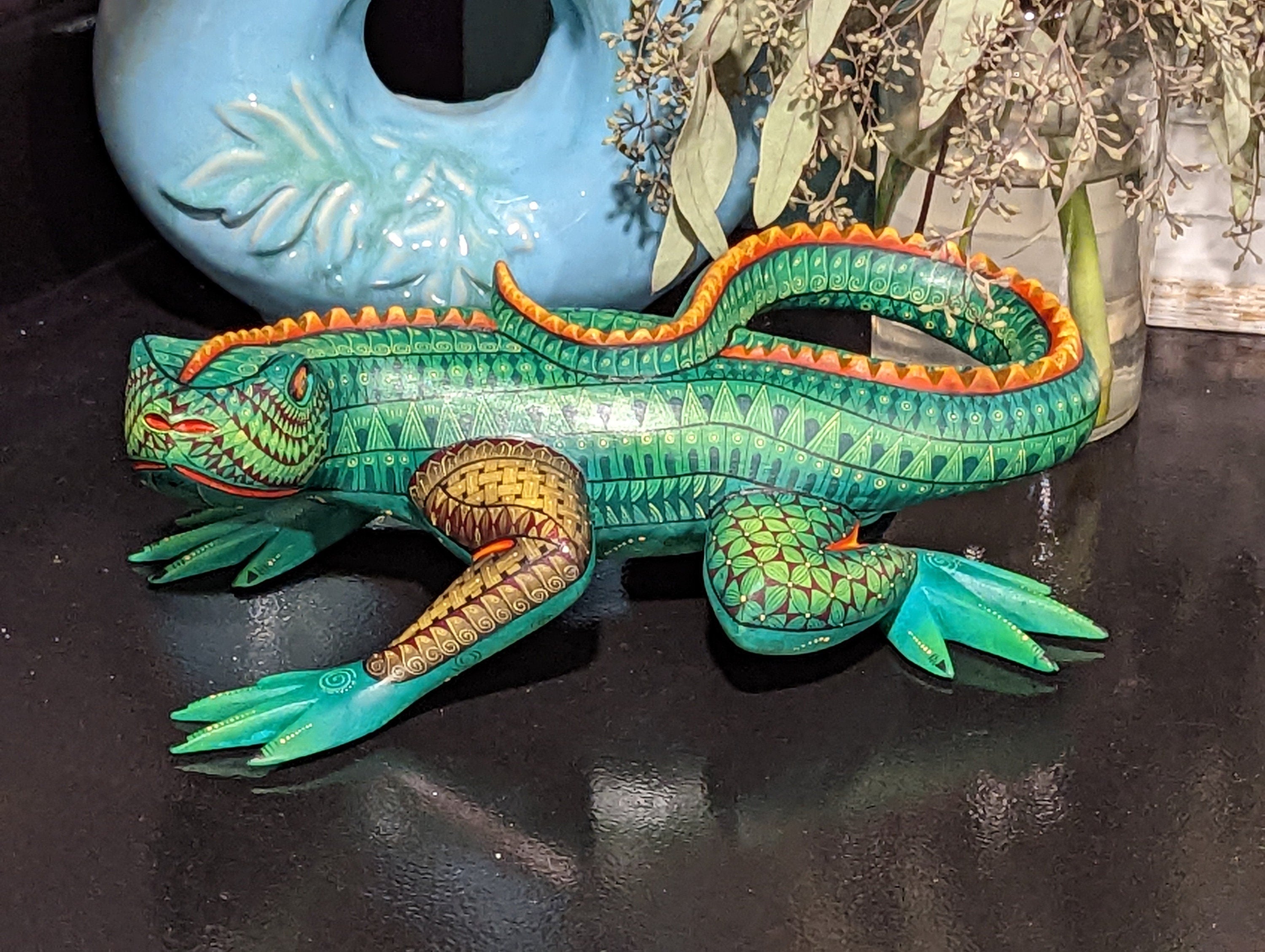 Lizard Alebrije, Artesania Mexicana, Oaxacan Art, Animal Wood Carving, – Alebrijes.co